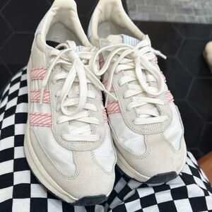 adidas White and Pink Athletic Shoes